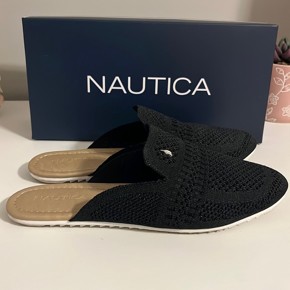 Nautica black Mule slid in shoe size 7